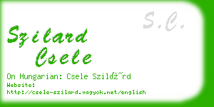 szilard csele business card